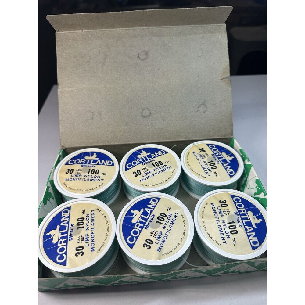 Cortland Miracle 30LB test 6-100yd Spools Limp Nylon Monofilament 6SL30 U.S.A